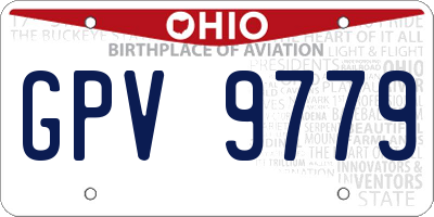 OH license plate GPV9779