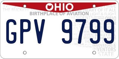 OH license plate GPV9799