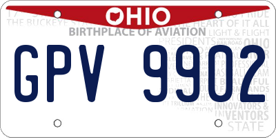 OH license plate GPV9902