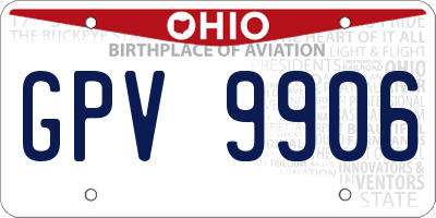 OH license plate GPV9906