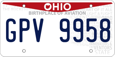 OH license plate GPV9958