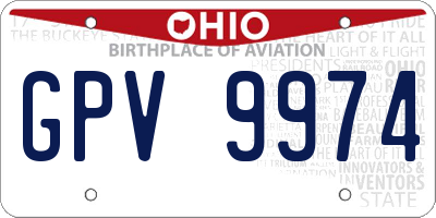 OH license plate GPV9974