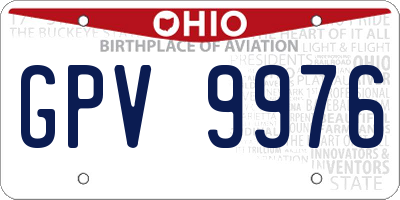 OH license plate GPV9976