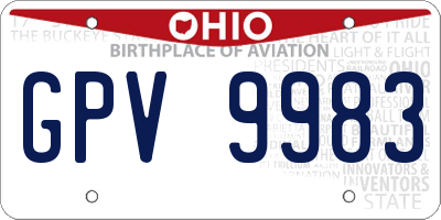 OH license plate GPV9983