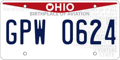 OH license plate GPW0624