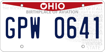 OH license plate GPW0641