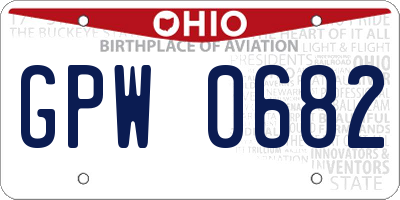 OH license plate GPW0682