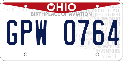 OH license plate GPW0764