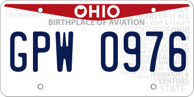 OH license plate GPW0976