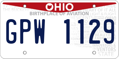 OH license plate GPW1129