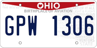 OH license plate GPW1306