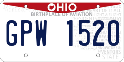 OH license plate GPW1520