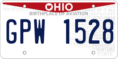 OH license plate GPW1528