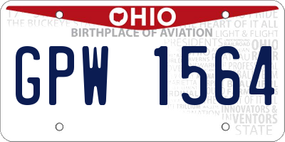 OH license plate GPW1564