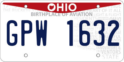 OH license plate GPW1632