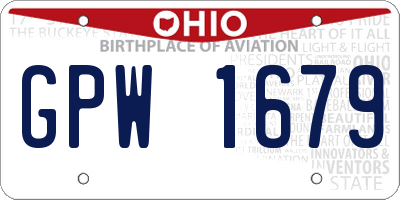 OH license plate GPW1679