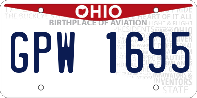 OH license plate GPW1695