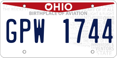 OH license plate GPW1744