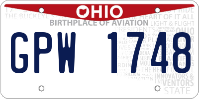 OH license plate GPW1748