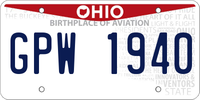 OH license plate GPW1940