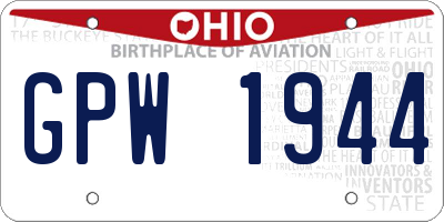 OH license plate GPW1944