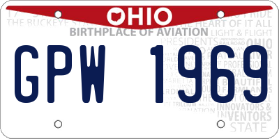 OH license plate GPW1969