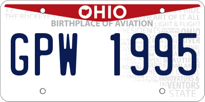 OH license plate GPW1995