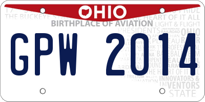 OH license plate GPW2014