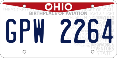 OH license plate GPW2264