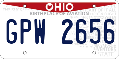 OH license plate GPW2656