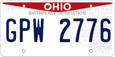 OH license plate GPW2776