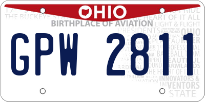 OH license plate GPW2811