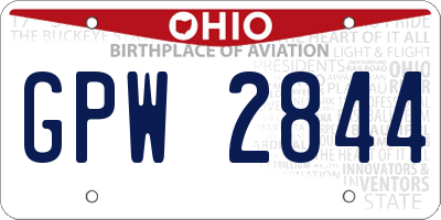 OH license plate GPW2844