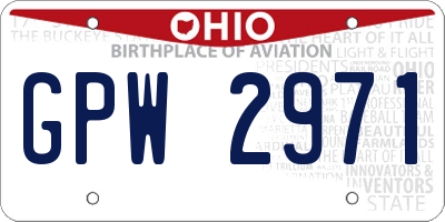 OH license plate GPW2971