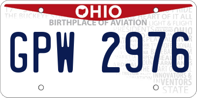 OH license plate GPW2976