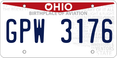 OH license plate GPW3176