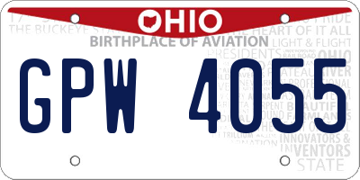 OH license plate GPW4055