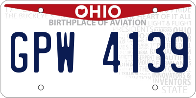 OH license plate GPW4139