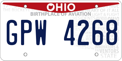 OH license plate GPW4268