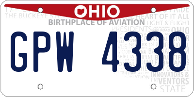 OH license plate GPW4338