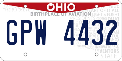 OH license plate GPW4432