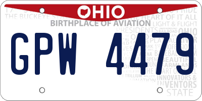 OH license plate GPW4479