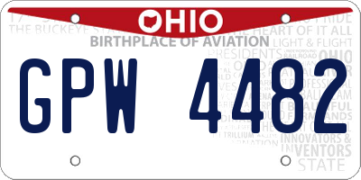 OH license plate GPW4482