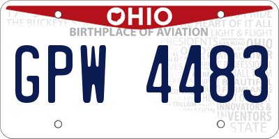 OH license plate GPW4483