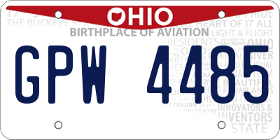 OH license plate GPW4485