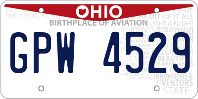 OH license plate GPW4529