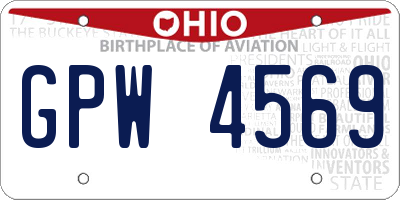 OH license plate GPW4569