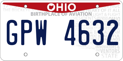 OH license plate GPW4632