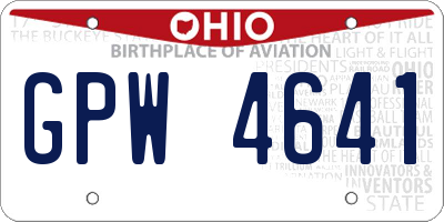 OH license plate GPW4641
