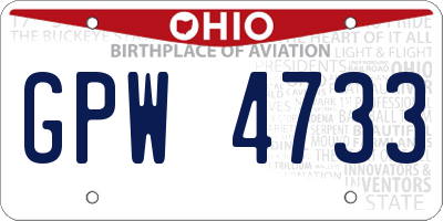 OH license plate GPW4733